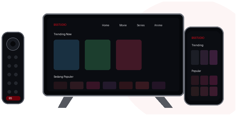 BSSTUDIO di TV, Android Mobile dan remote